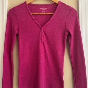 American Eagle Fuchsia Knit Top